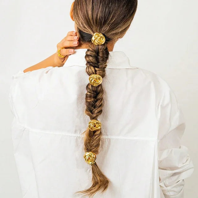 Knot of Gold Hair Tie (4 PCS)