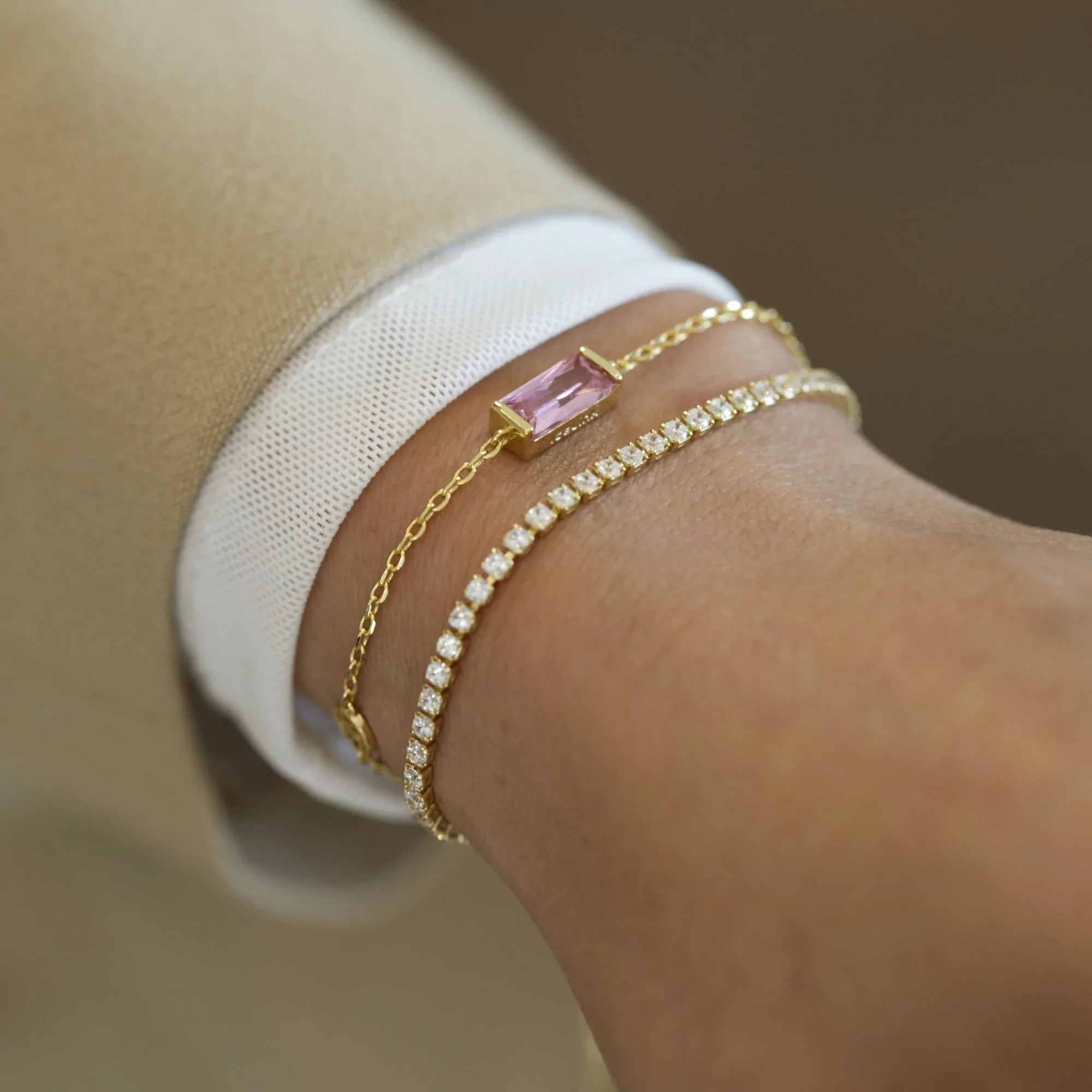 The Birthstone Bracelet (Gold)